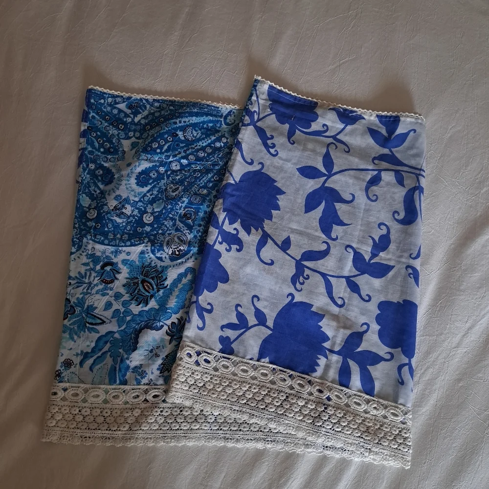 2 Pattern Cotton Infinity Scarf - Picture 11 of 16